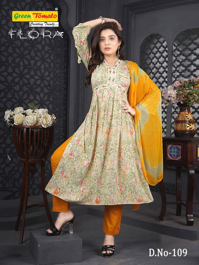 Green Tomato Flora Aaliya Cut Readymade Suits
